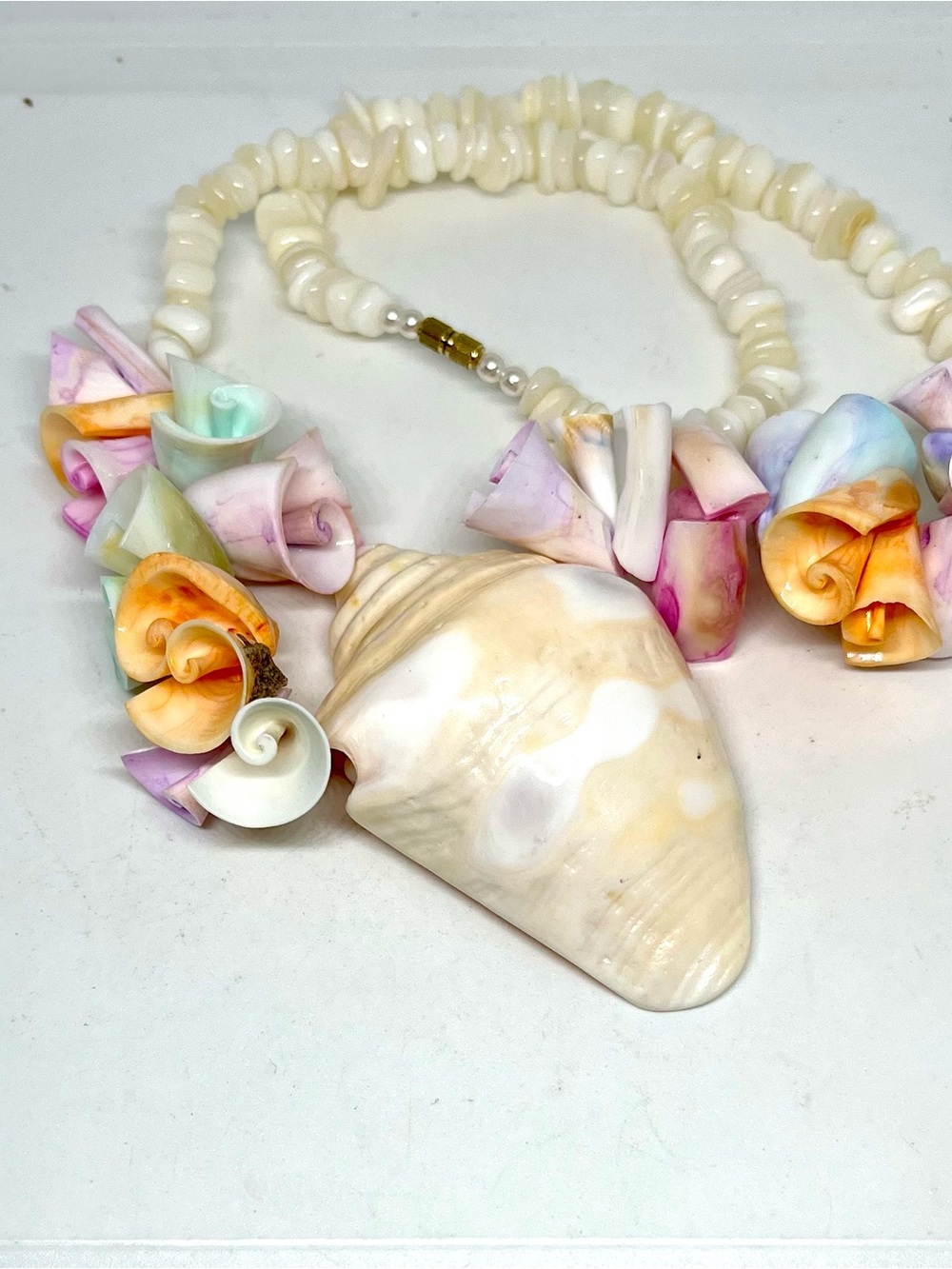 Handcrafted Shell Statement Necklace